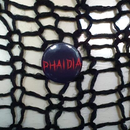 Phaidia 25mm button - Red logo