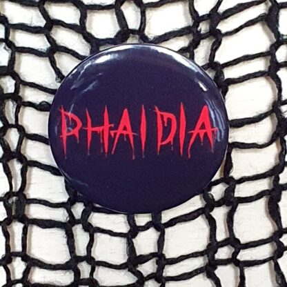 Phaidia 58mm button - Red logo