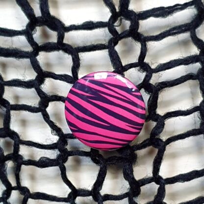 Pink Zebra 25mm button