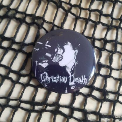 Christian Death 58mm button - Rozz Live