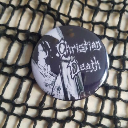 Christian Death 58mm button - Rozz WIlliams