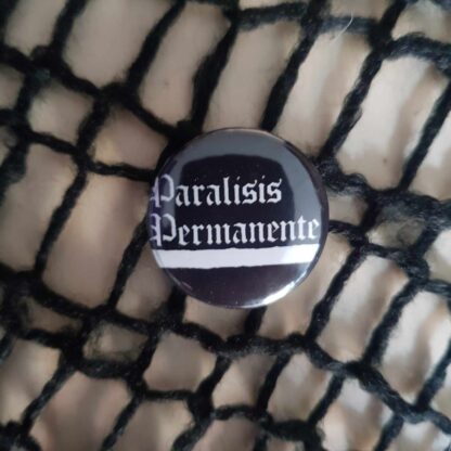 Paralisis Permanente 25mm button - Logo