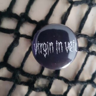 Virgin in Veil 25mm button - Logo